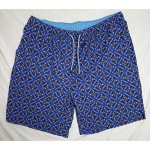 Peter Millar Seaside Mojito Mosaic Swim Trunks Men's Size XL